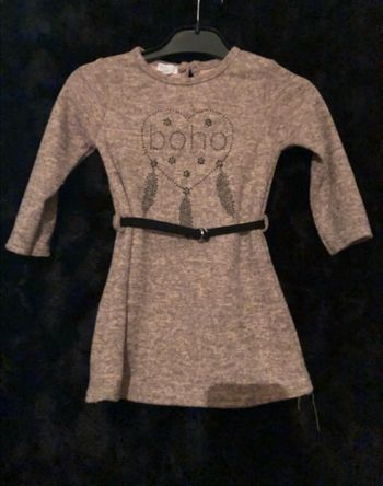 Robe mi-saison avec ceinture T 18 mois