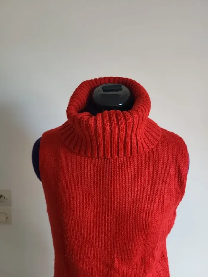 Pull col roulé sans manches - photo numéro 2