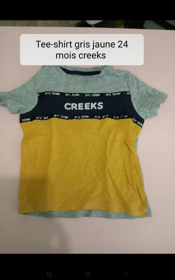 Tee-shirt gris et jaune