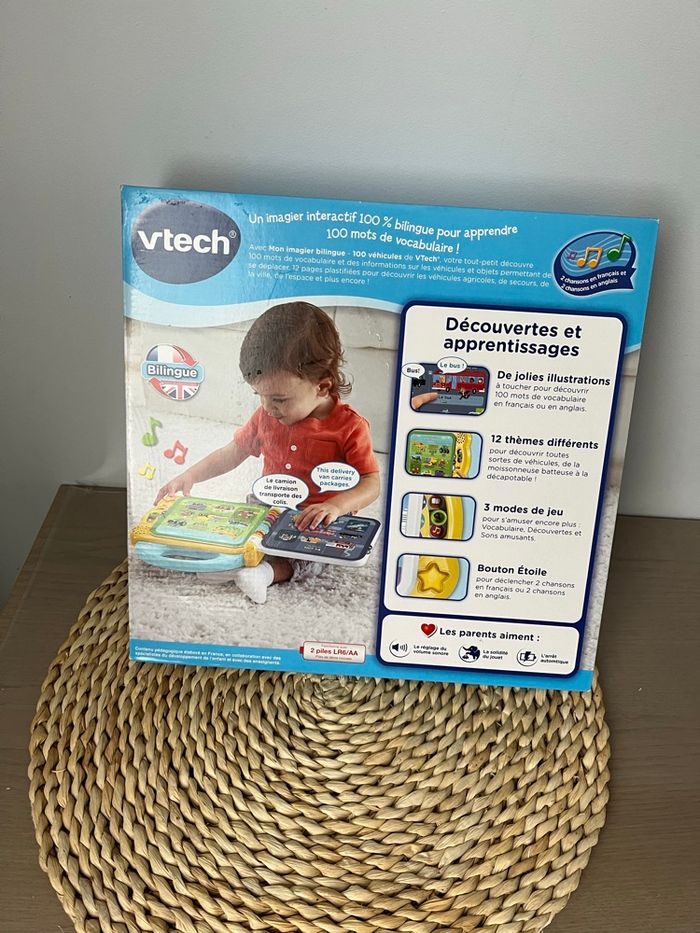 VTech - Mon Imagier Bilingue, Imagier Parlant Mes 100 Véhicules, Livre Sonore - photo numéro 2