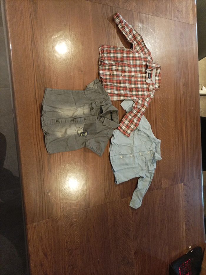 Lot de 3 chemises garçon 18 mois