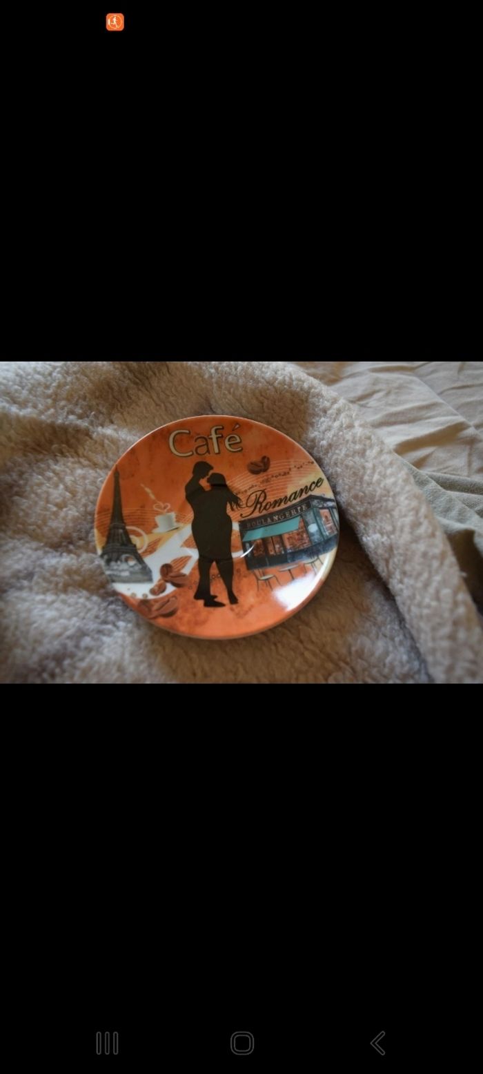 Lot de deux tasses à café et leur coupelle - photo numéro 2