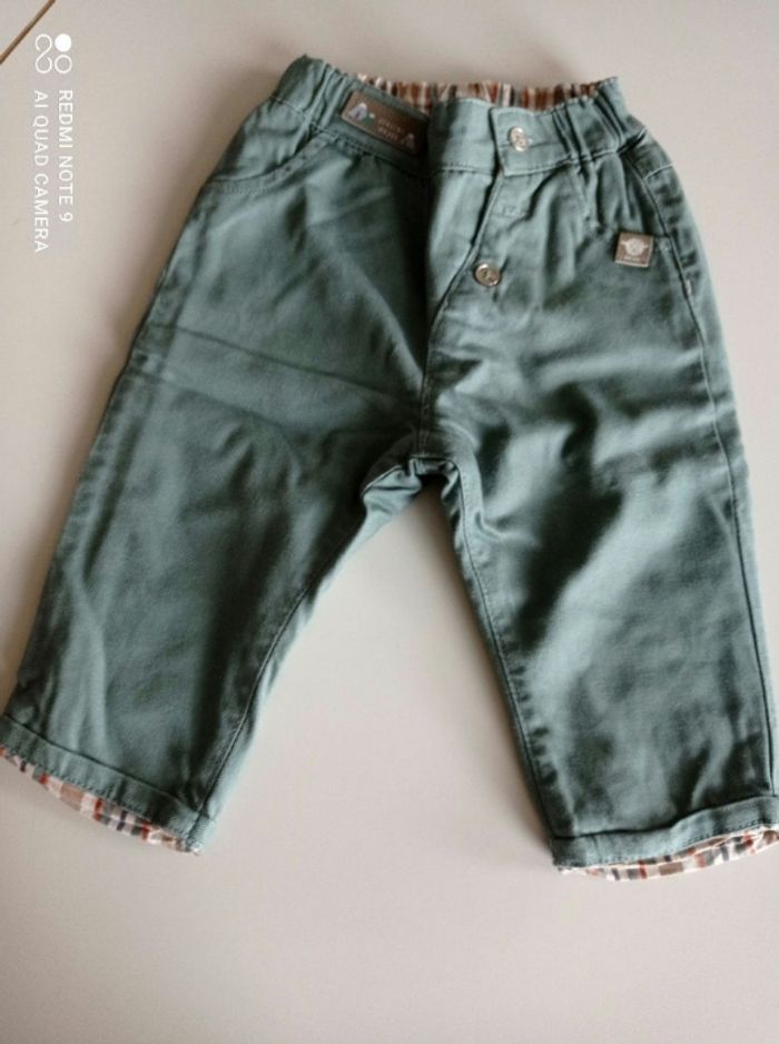Pantalon 9 mois sergent major vert - photo numéro 2