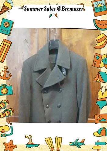 Manteau croisé slim kaki Zara Man taille XXL