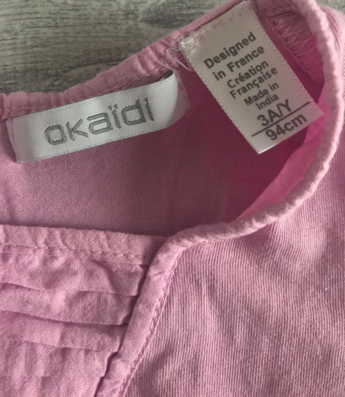 Tee shirt rose 3 ans Okaidi - photo numéro 3