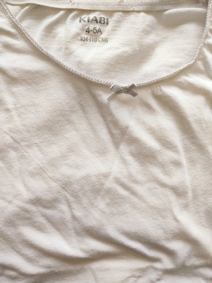 Tee-shirt blanc fille 4-5 ans / Kiabi - photo numéro 2