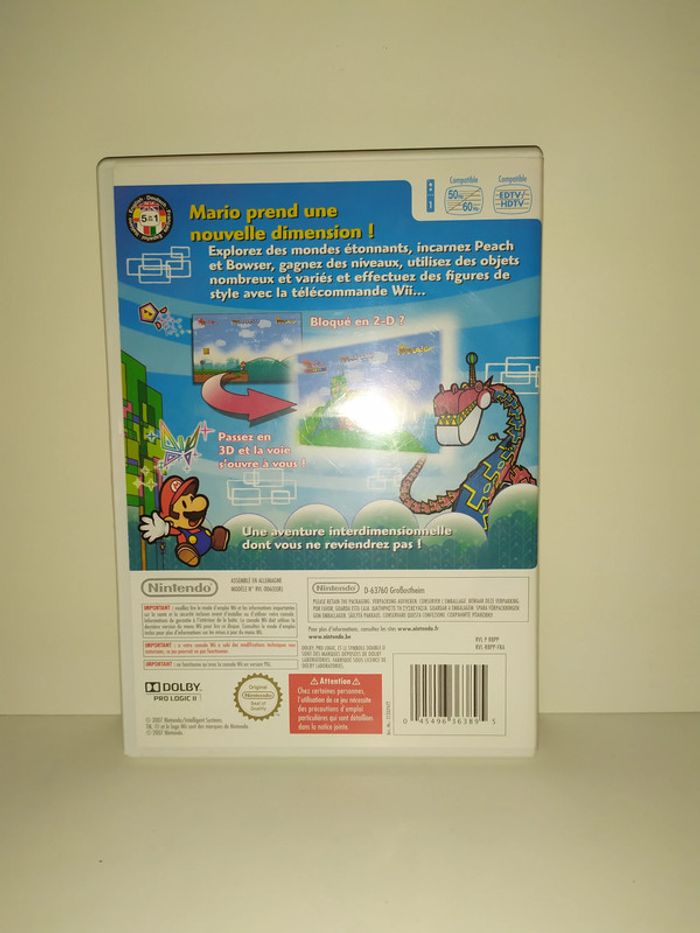 Super paper Mario Nintendo Wii boite + notices PAL FR - photo numéro 2