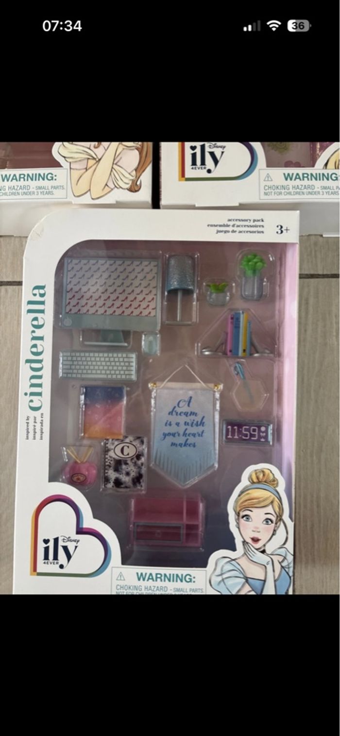 Accessoires poupée ily cendrillon