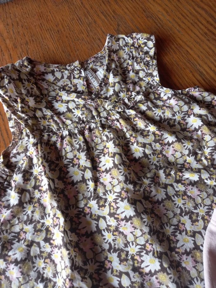 Robe fleurie 3 mois + legging - photo numéro 2