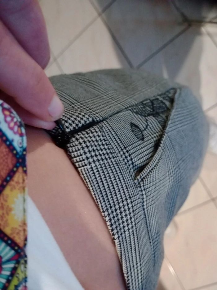 Pantalon cigarette 40 carreaux prince de galles c76 - photo numéro 6