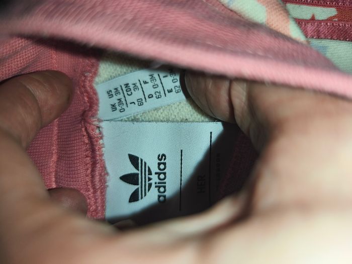 Ensemble survêtement jogging et sweat Adidas imprimé fleurie fille 0-3 mois. - photo numéro 4