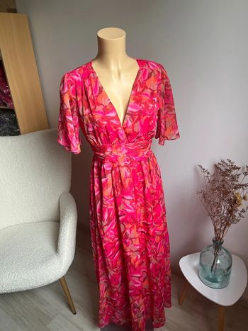 Superbe robe rose orange
