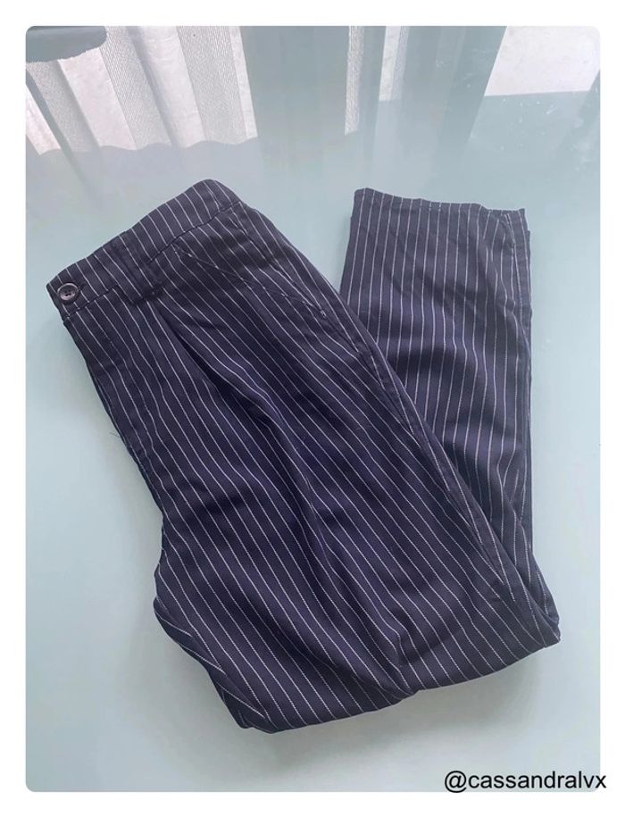 Pantalon bleu à rayures - Jennyfer