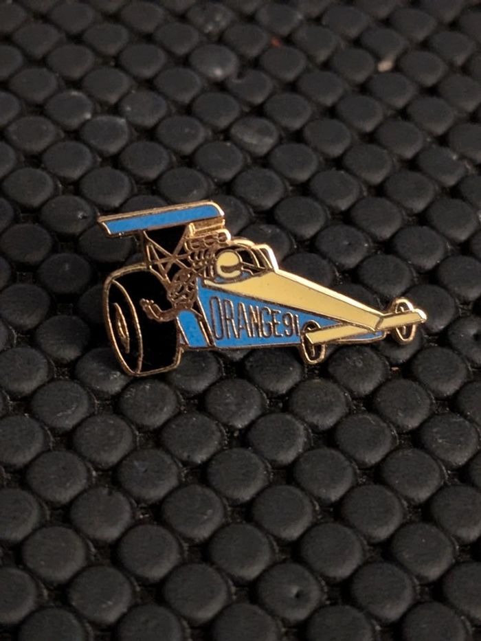 Pin's Dragster Orange 1991