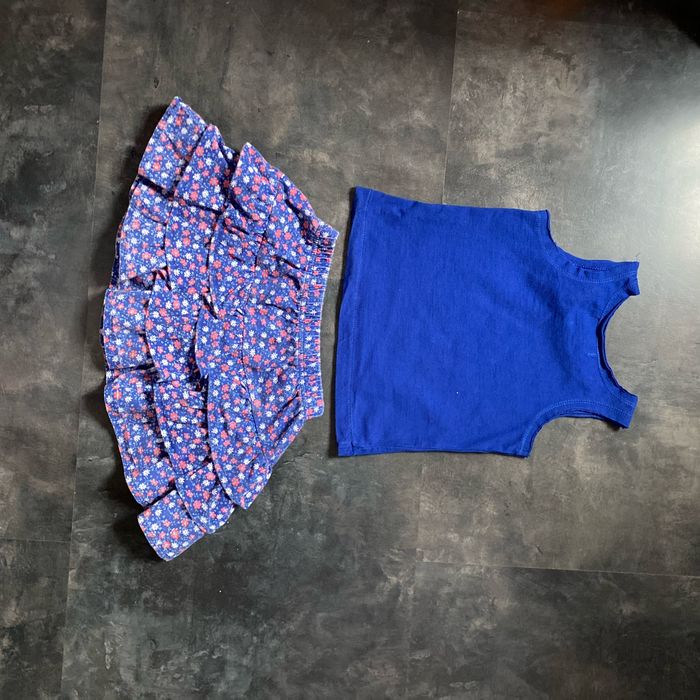 Ensemble jupe à volants et t-shirt 4-5 ans Tex - photo numéro 3