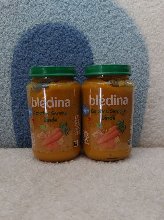 Lot de 2pots, Carottes Semoule Dinde, BIédina,
200g
