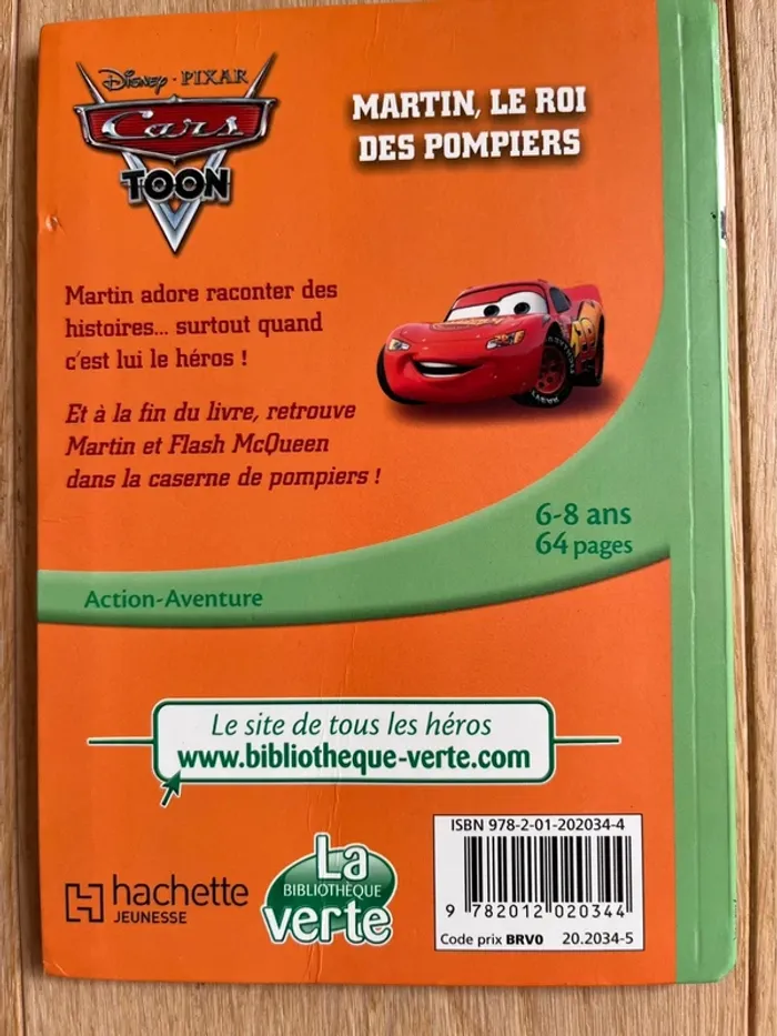 Livre Cars - Martin le roi des pompiers - La bibliothèque verte - photo numéro 2