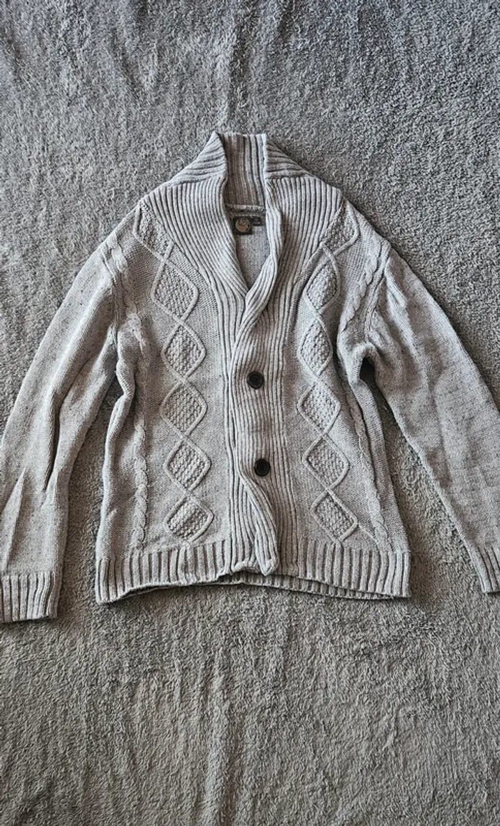 Gilet laine à bouton 12 ans