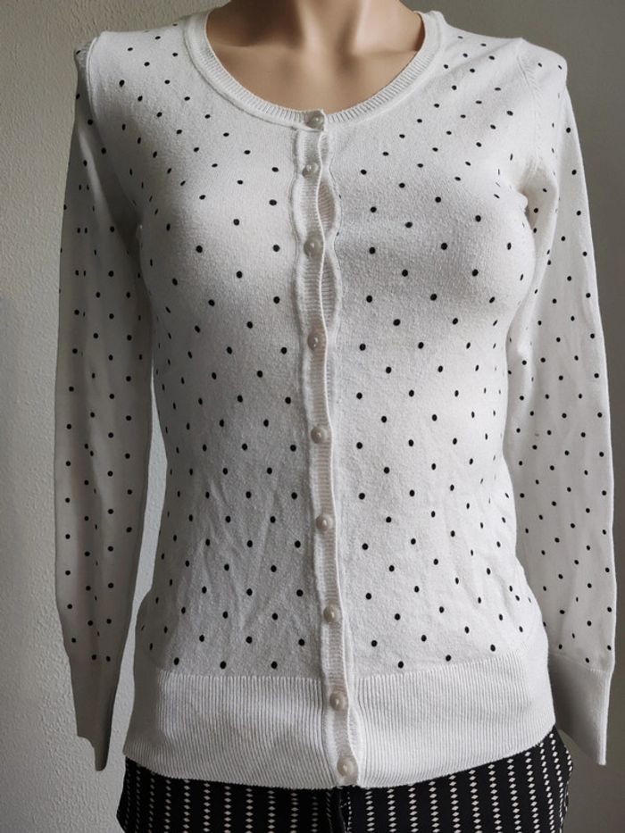 Gilet à pois blanc et noir - photo numéro 5