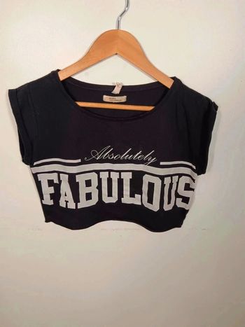 C18 top noir bershka S