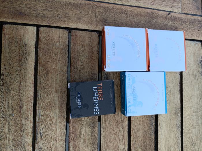 LOT DE 4 MINIATURES HERMES TROIS DE 7,5ML ET UNE DE 5ML