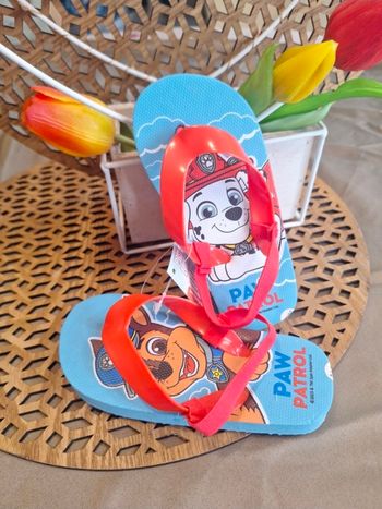 Tongs Paw Patrol bébé – Avec élastique – NEUF