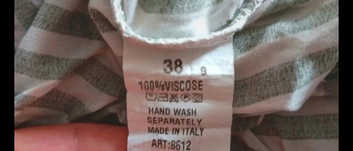 T-shirt femme rayée blanc et vert en viscose taille 38 - photo numéro 3