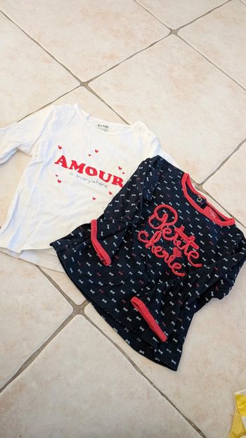 Lot de 2 tee shirt kiabi et tissaia