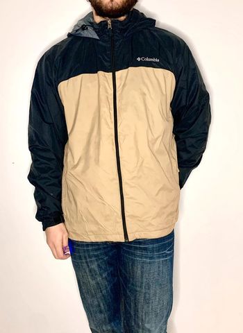 Veste coupe vent kway imperméable Columbia noir / jaune