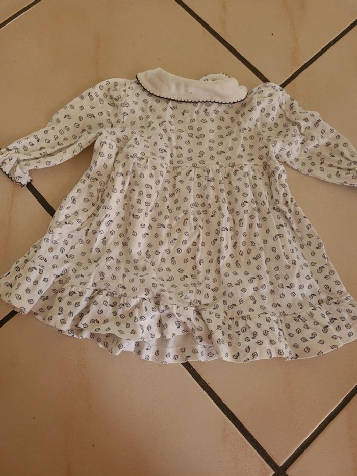 Robe blanche avec feuilles absorba - photo numéro 4