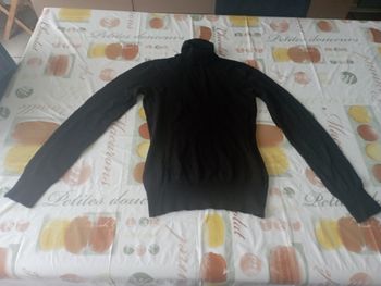 Pull col roulé manches longues noir camaïeu XS 1€5