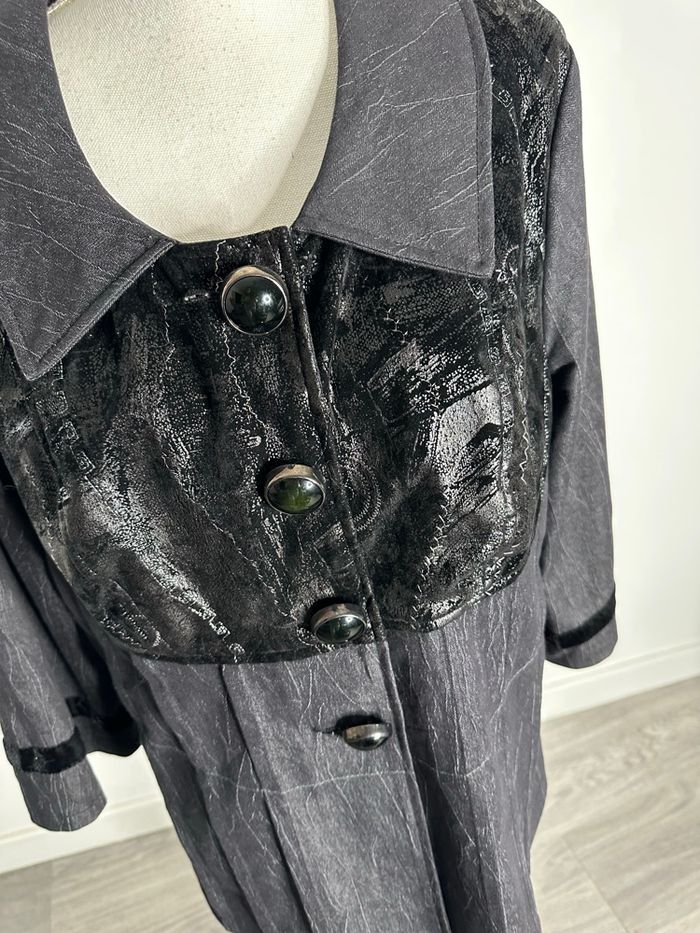 Blazer gris foncé et noir S.Quise T46 3XL - photo numéro 9