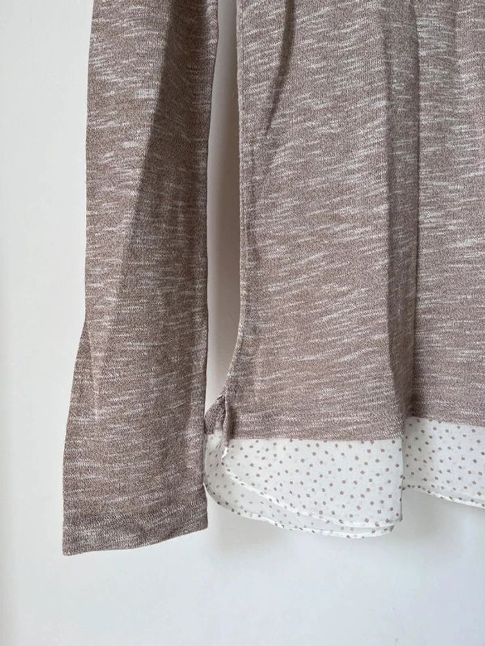 Haut taupe manches longues Camaïeu - photo numéro 2