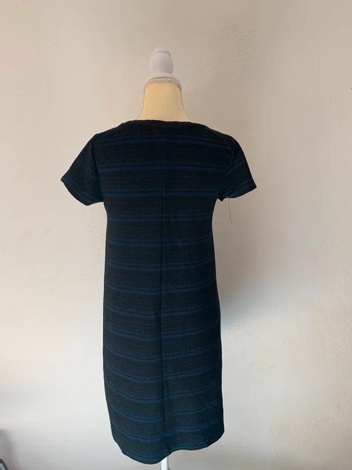 Robe droite noire et bleue Camaïeu – Taille 36 - photo numéro 3