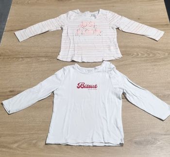 Lot t-shirts ML 24 mois