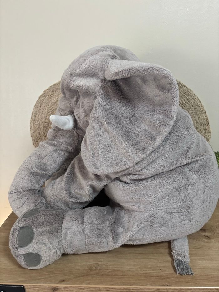 Grande peluche éléphant gris 60 cm IKEA - photo numéro 3