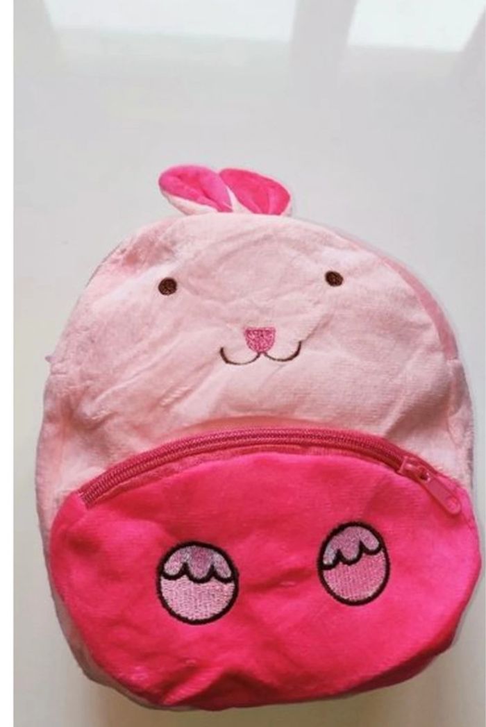 Petit sac à dos doudou lapin rose neuf