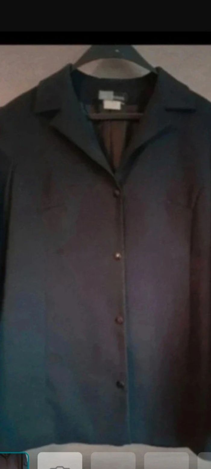 Veste vintage taille 38 noir jus d'orange - photo numéro 3