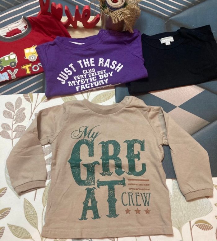 4 tshirts manches longues 12 mois - photo numéro 5