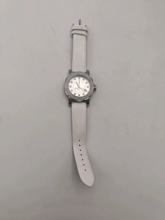 Montre homme cadran rond bracelet cuir blanc Mercedes-Benz Collection - photo numéro 2
