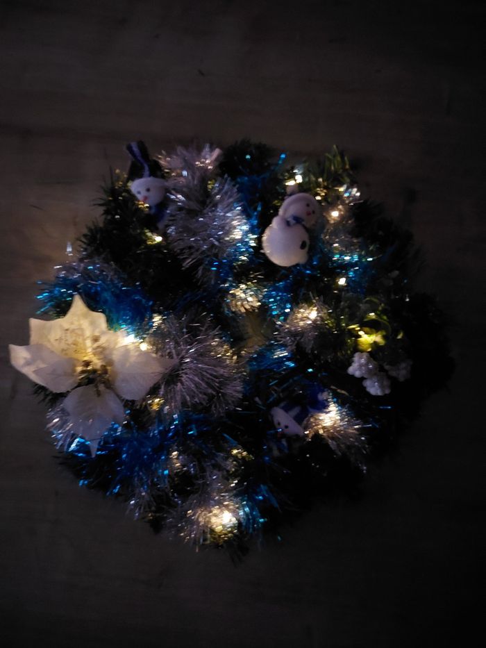 Couronne de porte lumineuse Noël - photo numéro 2