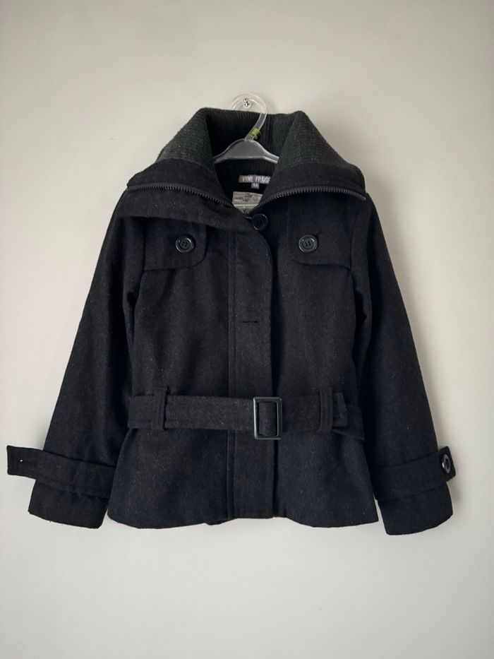 🧥 trench court - gris foncé - fille - 8 ans -vinyl fraise - bon état - photo numéro 3