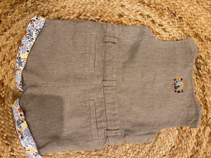 Tenue complète combi short et son gilet assortie sergent major, 18 mois - photo numéro 3