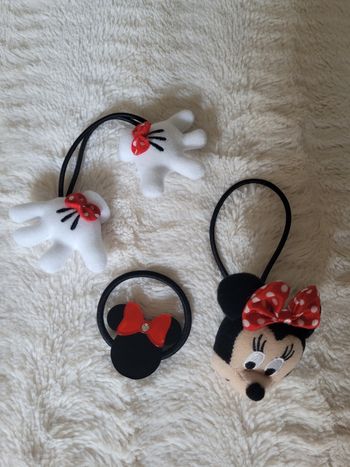 Lot 3 élastiques / accessoires à cheveux minnie
