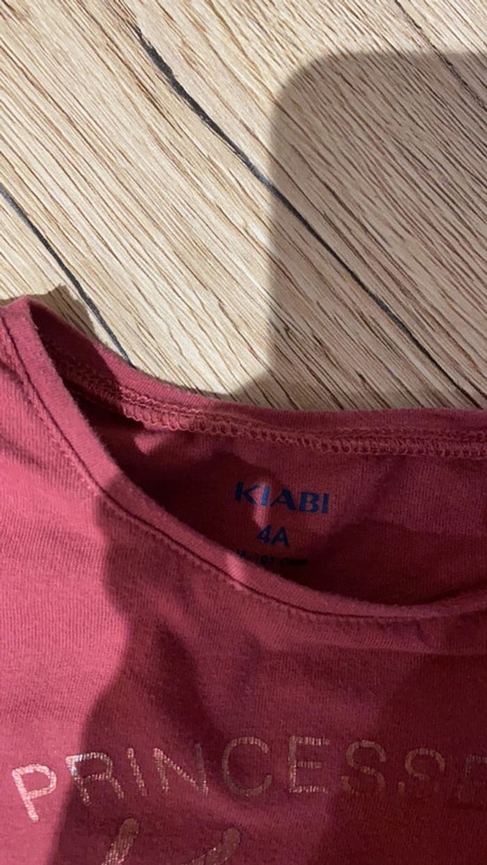 T-shirt manches longues rose - photo numéro 2