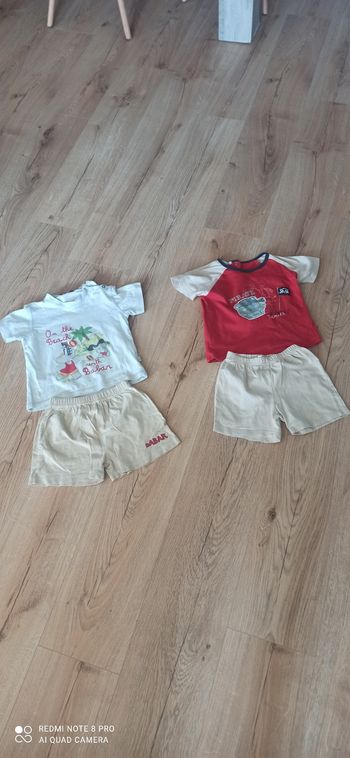 2 pyjashorts 3 ans