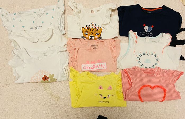 Lot de 9 t shirt taille 24 mois