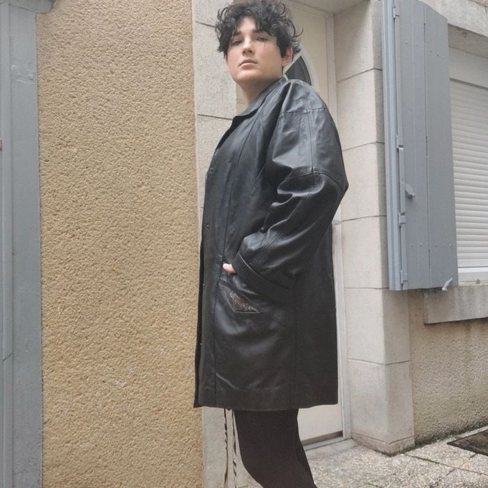 Magnifique blouson en cuir oversize - photo numéro 2