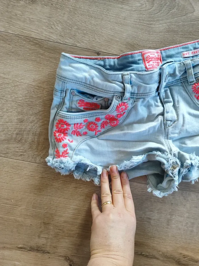 Short en jean Superdry 34 - photo numéro 2