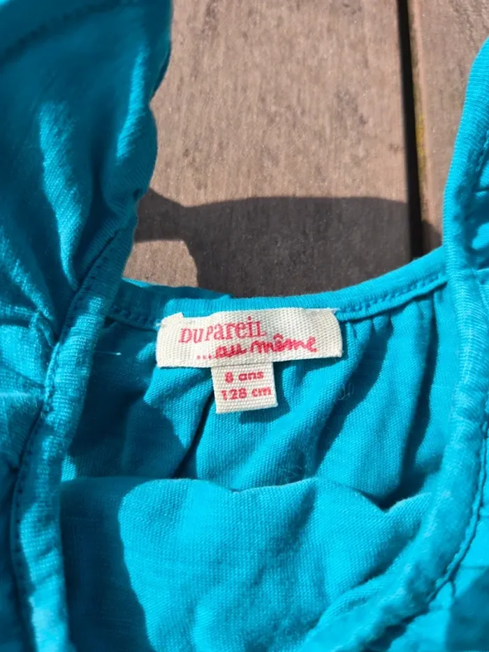 Débardeur turquoise Du Pareil au Même 8 ans - photo numéro 2